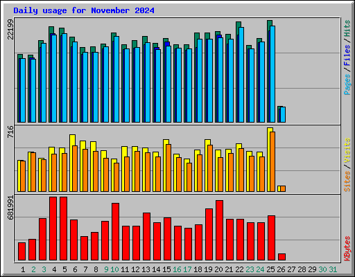 Daily usage for November 2024