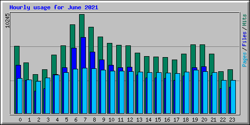 Hourly usage for June 2021