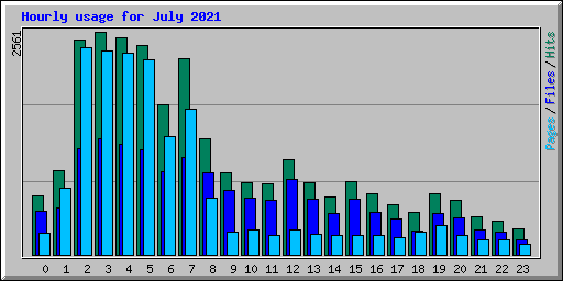 Hourly usage for July 2021