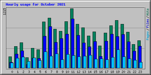 Hourly usage for October 2021