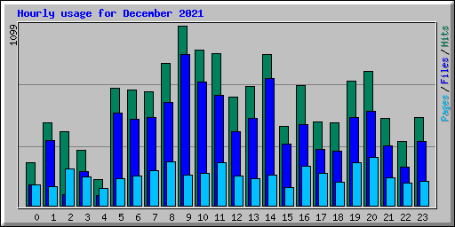 Hourly usage for December 2021