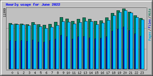 Hourly usage for June 2022