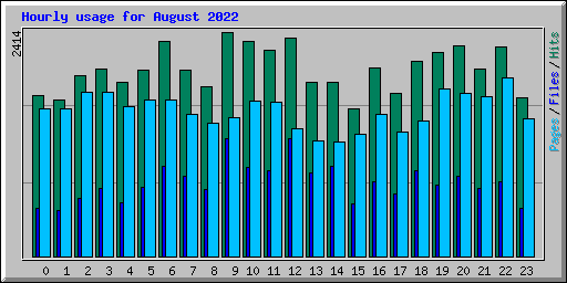 Hourly usage for August 2022