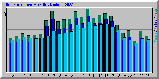 Hourly usage for September 2022