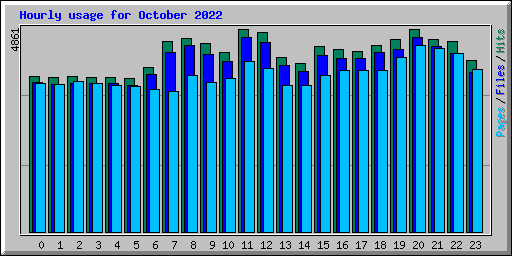 Hourly usage for October 2022