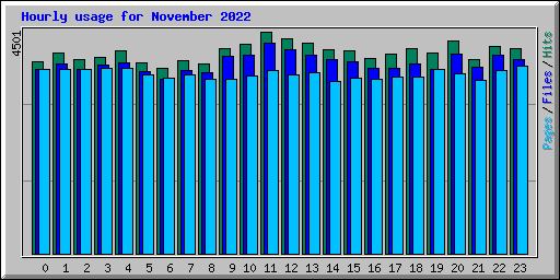 Hourly usage for November 2022